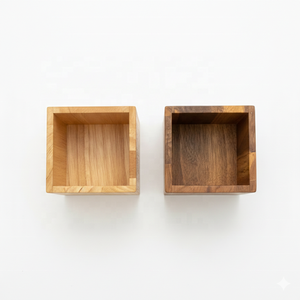 Maceta de madera natural, macetero de madera maciza, maceta de madera, macetero minimalista para interiores, decoración sostenible para el hogar - Product Image 4