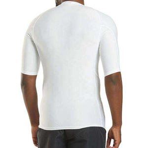 Polyester Spandex Performance Base Layer Shirt for Martial Arts Training Solid White Compression Gear for MMA Custom Rash Guards - Product Image 3