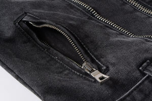 Veste en jean pour homme, dernière mode, prix abordable, style tendance, vente chaude, impression de logo personnalisé, broderie sur le devant - Product Image 6