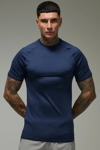 men compression shirt short sleeve gym fitness athletic wear <b>tight</b> fit breathable quick dry stretch training running workout - Product Image 6