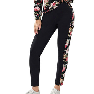 Survêtement décontracté en polaire uni pour femme, 100 % polyester, design hiver, taille élastique, poches latérales, longueur intégrale, col montant, lavable - Product Image 5