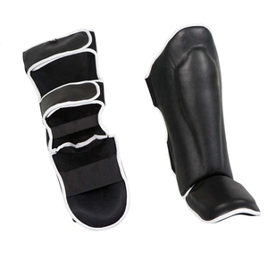New Sports Safety Cowhide Leather Shin <b>Foam</b> <b>Pad</b> MMA Kick Boxing Leg Guards and Shin Guard Protective Foot Gear - Product Image 3