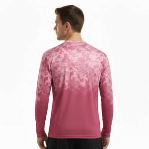 Chemise à manches longues de performance, anti-humidité, séchage rapide, imprimé dégradé, logo personnalisé, fourniture en gros de vêtements OEM - Product Image 5