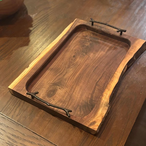 Durable Natural Rectangle Wooden Tray with Smooth <b>Surface</b> for Kitchen Serving and Table Decoration from Indian Supplier - Product Image 1