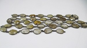 Natural Golden Rutilated Quartz Nugget Briolette Connector Uneven Free Shape <b>Chain</b> - Product Image 3