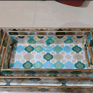 Plateaux en bois pour servir Trey en bois pour Table à manger cuisine thé café collations servir plateau décoratif pour la maison - Product Image 1