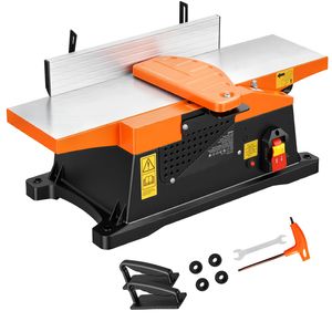Fresatrice per legno da banco 6 pollici 2 HP 12.000 RPM 2 lame HSS Testa di taglio dritta in alluminio pressofuso 6 x 23 - Product Image 1