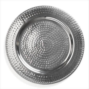 Plato de Presentación Metálico de Alta Calidad para Restaurantes, Hecho a Mano, Diseño de Estrella Blanca Grande, Último Estilo, Recubrimiento Plateado, Acabado Premium - Product Image 4