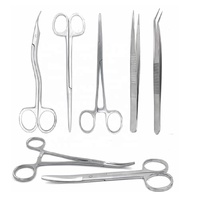 Kit d'instruments de microchirurgie du glaucome Azicon en acier inoxydable : Ciseaux, pinces et spéculum pour trabéculectomie ophtalmique