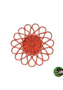 Sets de table ronds en rotin tressé faits main, naturels, pour décoration rustique, hôtels, banquets et mariages - Product Image 6