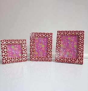 Marco de fotos con incrustaciones de hueso personalizadas y logotipo personalizado, marco de fotos de madera hecho a mano y ecológico para decoración de interiores y regalos. - Product Image 4