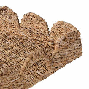 Bandeja Rectangular de Mimbre Natural Hecha a Mano con Borde Festoneado, Bandeja Sostenible para Servir y Exhibir, Venta al Por Mayor - Product Image 2