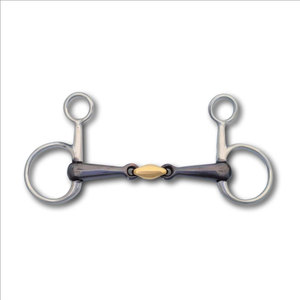 Bocado de Doble Articulación para Equitación Inglesa, de Acero Inoxidable Premium, con Anillo Suelto y Eslabón Francés, Personalizable, Duradero y Cómodo - Product Image 1