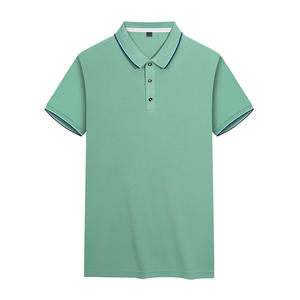 Chemise piqué rouge à manches courtes pour homme, coupe classique, bordure contrastante, couleur unie, tissu tricoté, motif numérique sur le devant, séchage rapide - Product Image 4