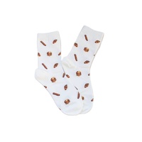 Mini quotidien décontracté doux coton cheville chaussettes nourriture gâteau pain modèles quart chaussettes pour hommes femmes en gros en vrac impression numérique