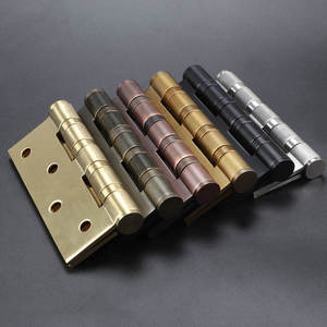 Charnières de porte plates modernes en acier inoxydable de qualité supérieure, charnières à roulement à billes épaissies, épaisseur 5 mm, angle d'ouverture 180°, pour armoire et placard - Product Image 6