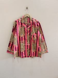 Conjunto de Camiseta de Pijama de Algodón para Mujer, Estampado Animal, Ropa de Dormir, Conjunto de Pijama de Algodón Suave de Alta Calidad - Product Image 3