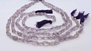 Cuentas Ovaladas Talladas de Amatista Rosa Natural de 6x8 MM, Cuentas de Gema Ovalada de Amatista Rosa, 3 Hilos de 13 Pulgadas, Amatista Rosa Natural - Product Image 5