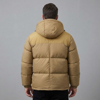 Blouson Bomber d'Hiver Décontracté pour Homme Personnalisé OEM, Style Urbain, Chaud, à Capuche, Respirant, Doublure Laine, Fermeture Éclair, Imperméable et Coupe-Vent