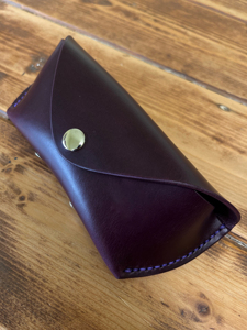 Luxury <b>Slim</b> Genuine Leather Glasses Cover Handmade Cowhide Pouch Soft Vintage Travel Spectacles Case Holder LGC-0070 - Product Image 4
