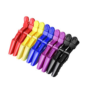 Pinzas de Plástico para el Cabello al por Mayor, Precio Económico FOB, Accesorios de Peluquería de Alta Calidad, Pinzas de Cocodrilo, 6 Piezas - Product Image 3