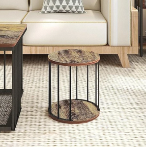 Set of 2 Wooden Round <b>Stools</b> <b>Small</b> Compact Seating Furniture for Kids Adults Garden Kitchen Bathroom Bedroom and Plant Display - Product Image 1