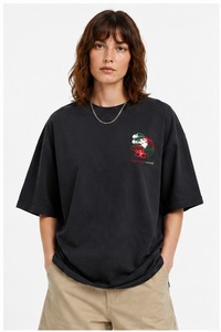 Custom Oversized Design Women's T-Shirt Dress Polyester/Cotton Solid Regular Fit <b>Butterfly</b> <b>Sleeve</b> Streetwear Embroidery Logo - Product Image 1