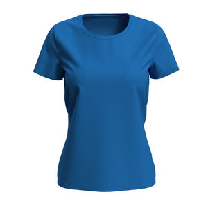Camiseta de cuello redondo para mujer, ropa informal suave y transpirable para verano y uso diario - Product Image 1