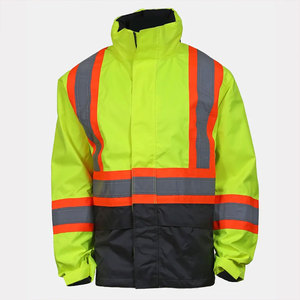 Veste de sécurité haute visibilité pour hommes, bandes réfléchissantes, veste de travail de construction, vêtements de sécurité, vestes de travail - Product Image 1