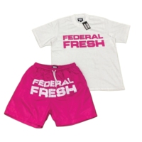 Ensemble short et t-shirt homme 2 pièces été, logo personnalisé, vente en gros usine, essentiel, imprimé