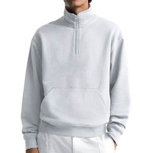 High Quality Man Leisure New Spring Autumn Solid Color and Comfortable Zipper Style Fashion <b>Polo</b> Quarter-<b>Zip</b> Sweatshirt - Product Image 1