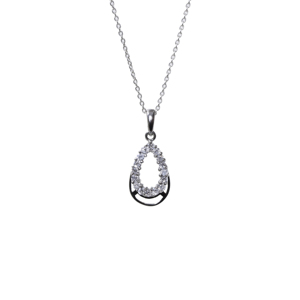 925 Silver Teardrop Earrings & Necklace <b>Set</b> <b>Gift</b> for Necklace Ring Earrings for Women <b>Girls</b> Fashionable Jewelry Supply Bulk Her - Product Image 2