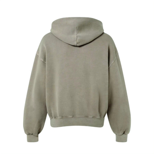 Sudadera con Capucha y Cremallera para Hombre, Talla Grande, de Forro Polar, Color Sólido, Estilo Casual, Corte Regular, para Otoño - Product Image 6