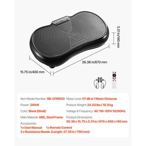 Attrezzatura per Fitness Domestico, Piastra Vibrante per Tutto il Corpo, Macchina per Esercizi, Massaggio, Drenaggio Linfatico, Dimagrimento - Product Image 5