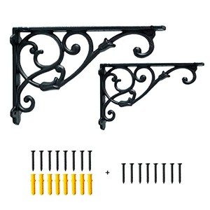Soportes de Hierro Fundido para Estantes Ornamentales al por Mayor |   Diseño Decorativo de Grabado en Relieve de la India - Product Image 2