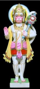 Estatua de Hanuman Ji de Mármol Blanco de Alta Calidad en Posición de Pie, Fabricante, Mayorista y Proveedor para Templos y Hogares - Product Image 6
