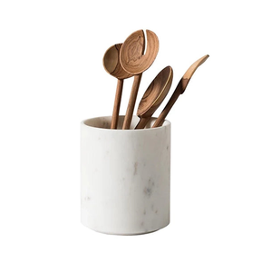 Soporte para Utensilios de Cocina de Mármol Blanco Ecológico para Encimera de Cocina con Logotipo Personalizado - Product Image 2