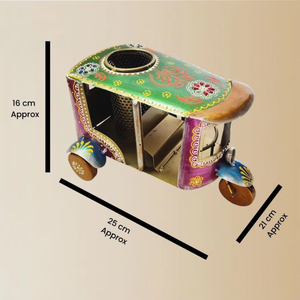 Portalápices Artesanal con Diseño de Auto Rickshaw, Organizador Decorativo de Escritorio para Oficina y Mesa de Estudio, Almacenamiento de Tarjetas y Regalos al por Mayor - Product Image 5