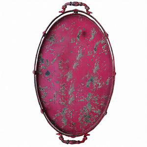 Hot Selling Fancy Royal Style <b>Decorative</b> Painted Creative Fruit Trays for Home Decoration Iron Metal Tray - Product Image 1