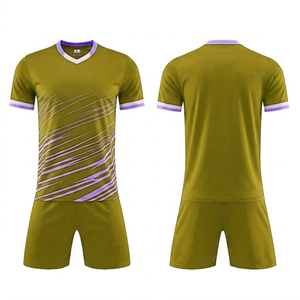 Conjunto de Uniforme de Fútbol para Hombre, Cuello en V, Color Marrón, Alta Calidad, Premium, Cómodo y Ligero - Product Image 5
