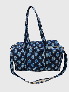 Ensemble de trousses de toilette à imprimé floral, style bohème, en textile, avec fermeture éclair, pochettes de maquillage portables avec pompons - Product Image 1