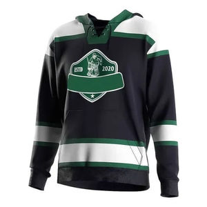 Vente en gros de sweats à capuche de hockey sur glace à manches longues personnalisés en polyester 100% avec broderie par sublimation amusante pour hommes, vêtements de sport - Product Image 1