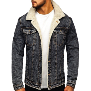 2024 Custom Design <b>Denim</b> Winter Warm Thickened <b>Jacket</b> Wholesale Street Wear Fashion <b>Denim</b> Winter <b>Jacket</b> Men OEM Serviced - Product Image 1