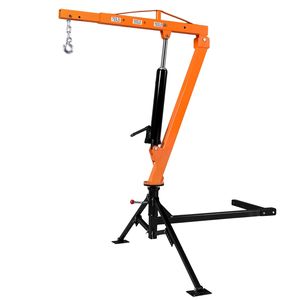 Grue de camion 1500 lb, montée sur attelage de pick-up, vérin hydraulique manuel 12T avec rotation à 360 degrés et boîte de vitesses - Product Image 1