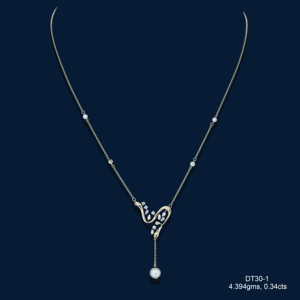 Collar de Novia de Oro Rosa de 14K con Diamante Cultivado en Laboratorio de 0.34 Ct, Corte Brillante, Certificado IGI, Joyería Fina de Lujo, 4.39g - Product Image 4