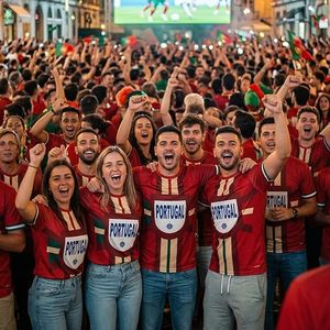 Camiseta de Fútbol de Portugal Unisex de Manga Corta con Cuello Sublimado, 100% Poliéster, Tejido de Malla Transpirable, Nombre y Números del Equipo Personalizados en la Parte Delantera - Product Image 6