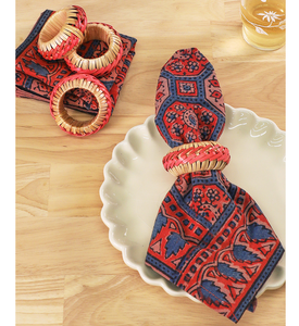 Porte-serviettes carrés les plus vendus, 4 pièces de couleurs différentes, parfaits pour la décoration de table de fête de Noël - Product Image 2