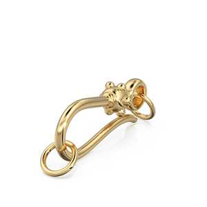 Fermoir en or massif 18 carats, crochet tribal géant de 20 mm, fait main, style ancien, pour la fabrication de colliers et de bijoux - Product Image 4