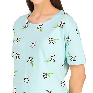 Ensemble de vêtements d'été pour femmes <span class=keywords><strong>en</strong></span> tissu 100% coton, 2 pièces, shorts, nouveau design, t-shirt et <span class=keywords><strong>short</strong></span> pour femmes - Product Image 5