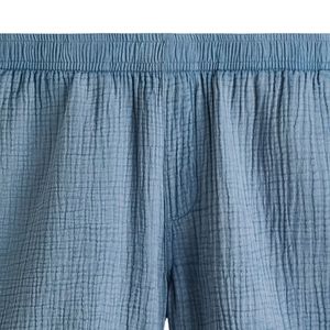 Shorts Unisex de Muselina, Corte Holgado, Ligeros, Transpirables, de Algodón, Casuales, con Cintura Elástica y Cordón Ajustable, Suaves y Cómodos para Verano y Playa - Product Image 3